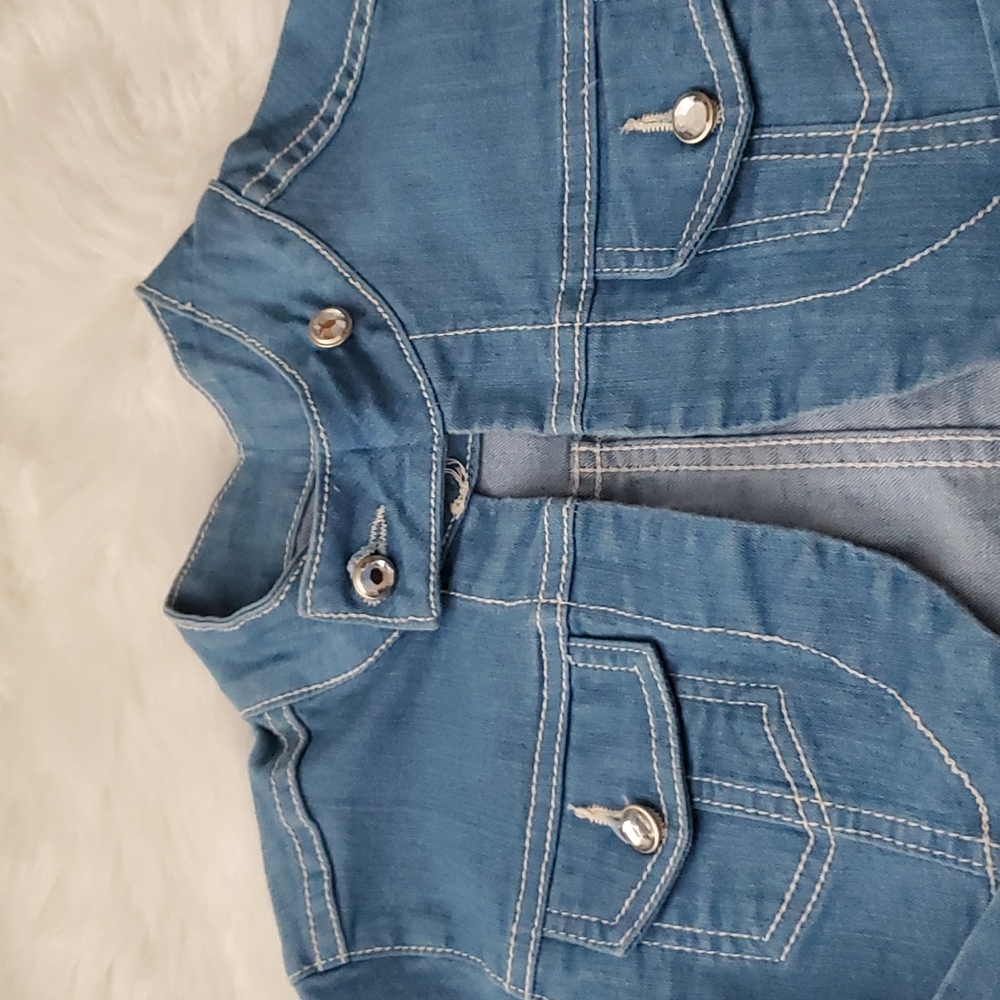Cropped Blue Denim Jean Jacket shrug - Picture 9 of 9